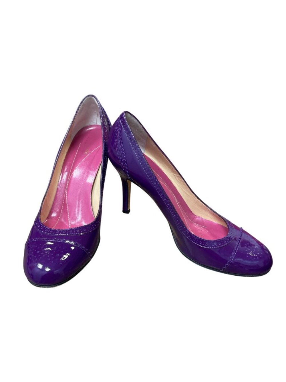 Kate Spade NY wms purple patent leather Italian 3.5" heels sz 7.5B SKU 10-733